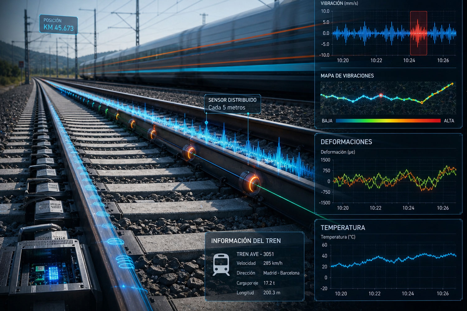 La fibra óptica se consolida como tecnología clave en la auscultación de redes ferroviarias inteligentes