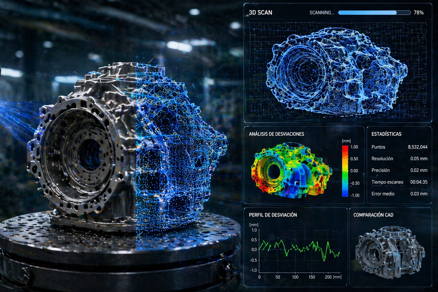 Algoritmos inteligentes impulsan una nueva generación de escaneo 3D industrial